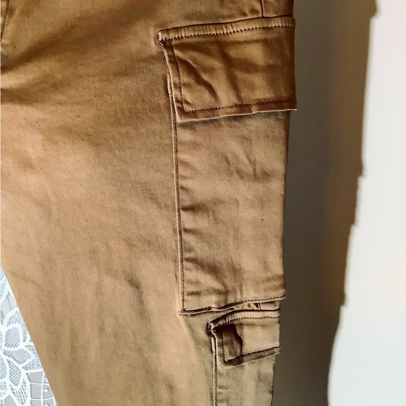 Fashion Nova Kalley Cargo Pants Q707C Tan L‎ - Picture 3 of 7